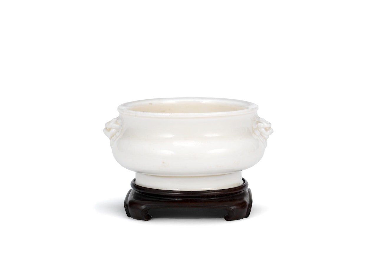 A blanc-de-chine incense burner by Anonymous