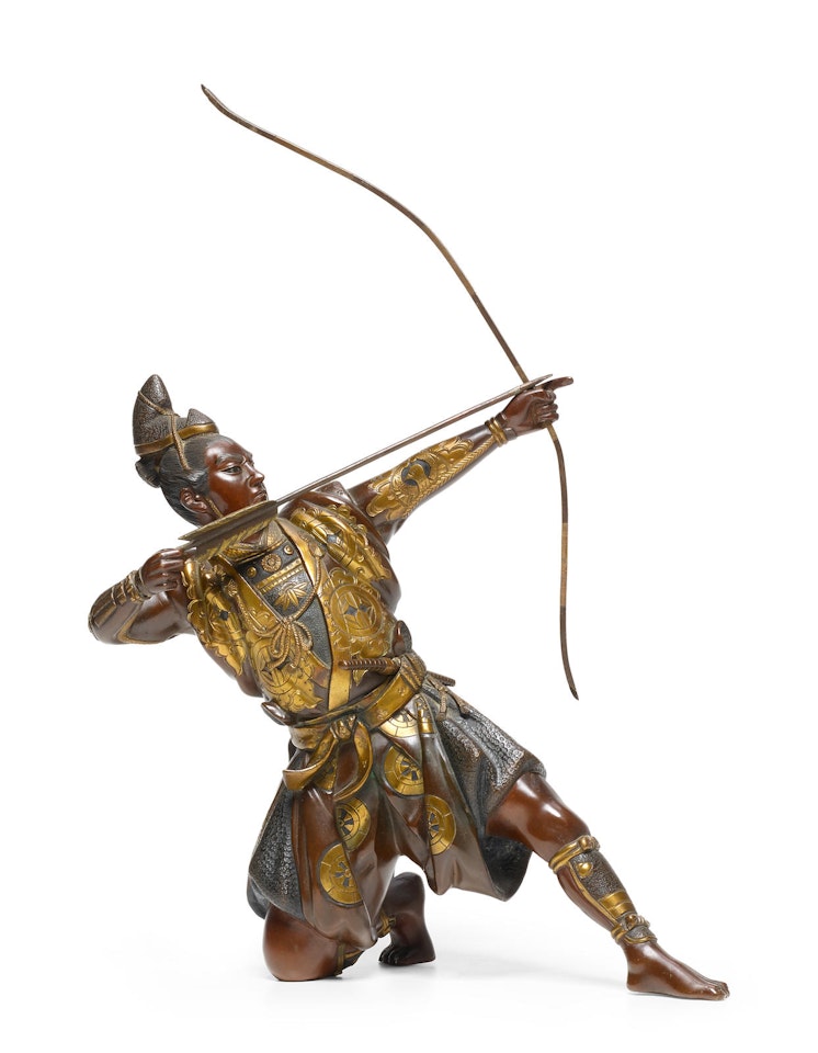 A Gilt-bronze figure of an archer by Anonymous