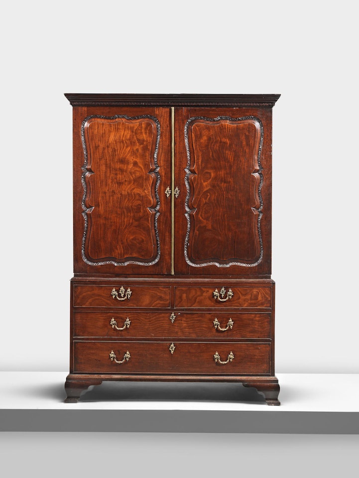 A George II mahogany clothes press by Anonymous