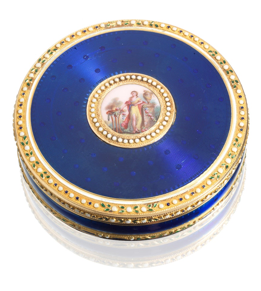 A late 18th / early 19th century German gold and enamelled snuff box by Anonymous