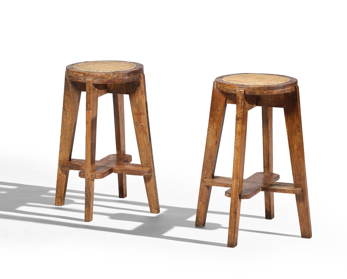 Pair of Stools by Pierre Jeanneret