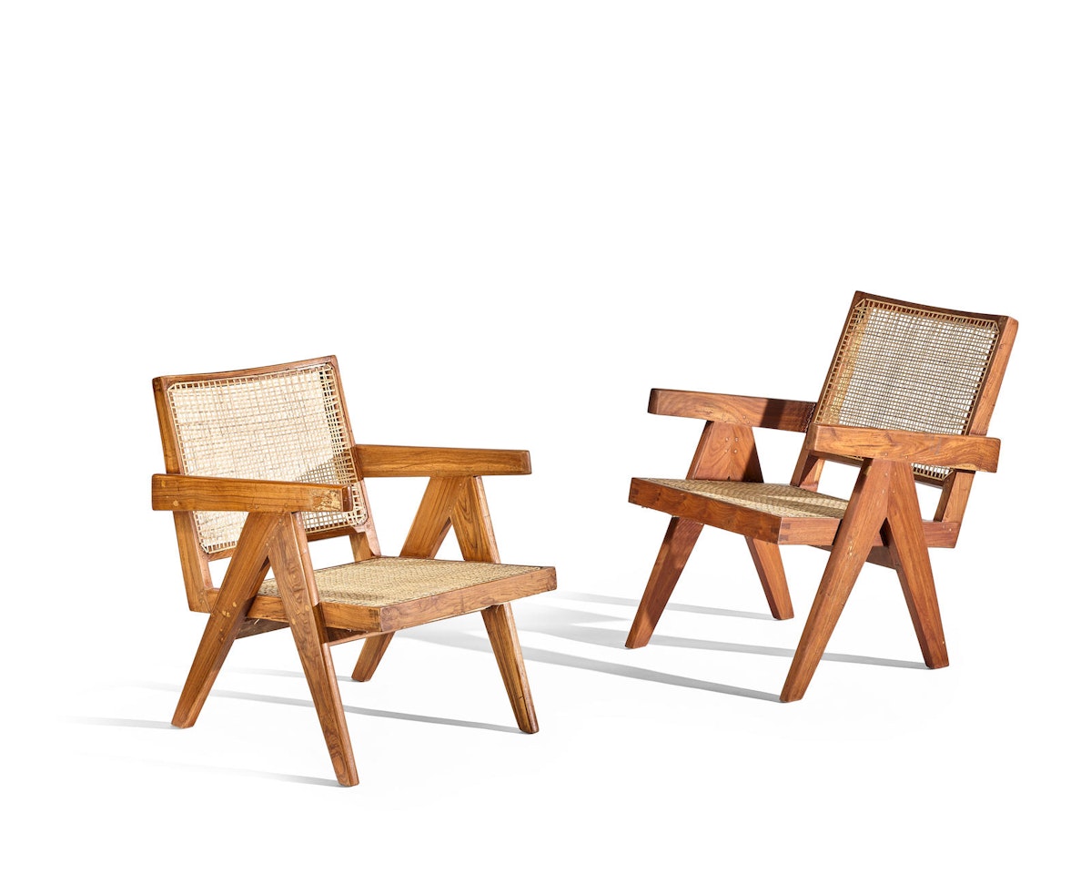 Two Easy Armchairs by Pierre Jeanneret