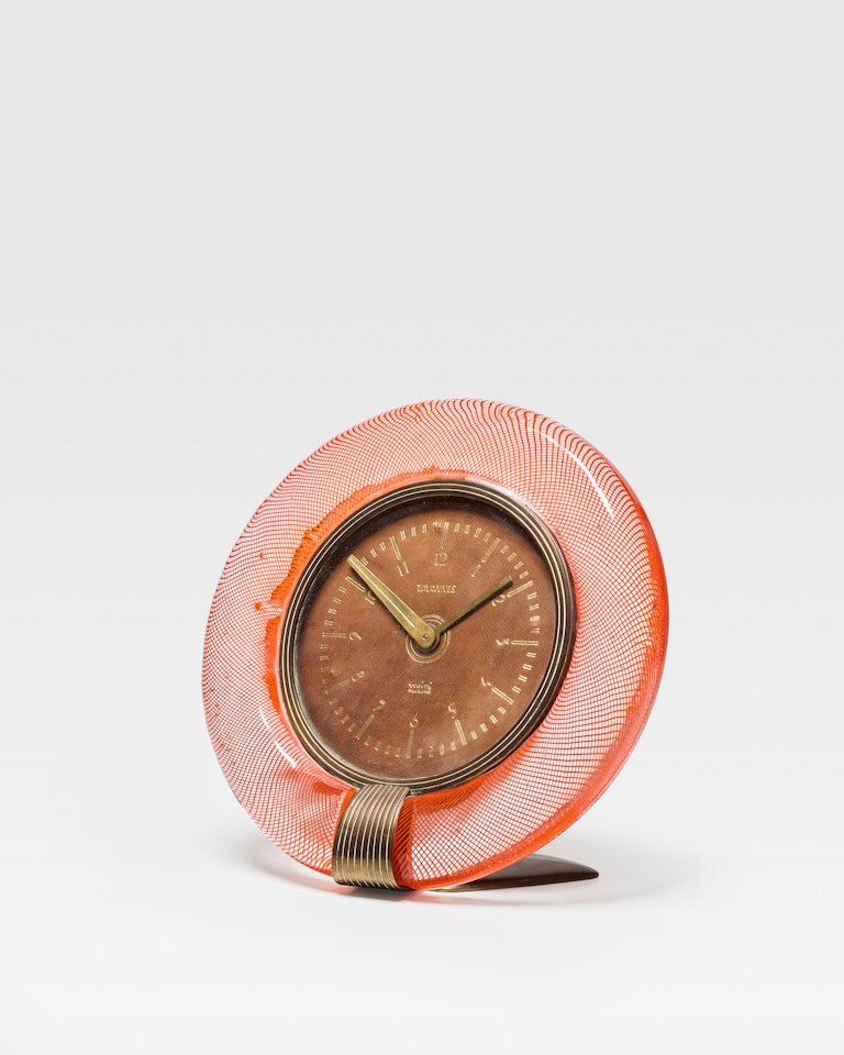 Latticino Desk Clock by Carlo Scarpa