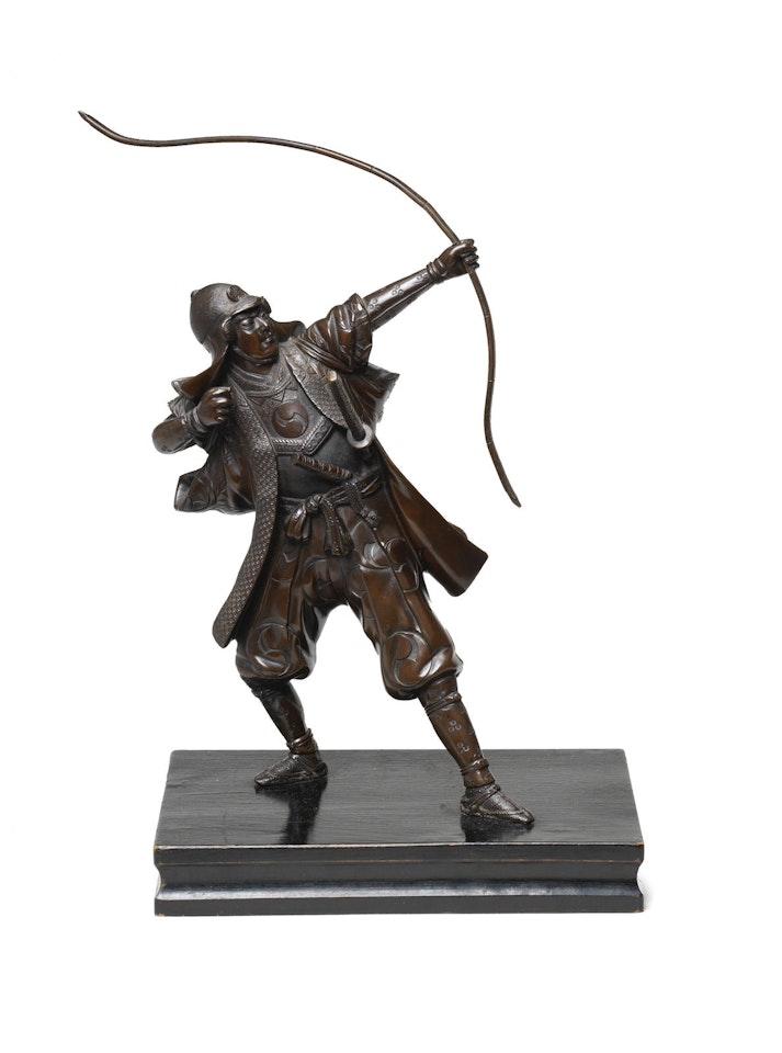 A bronze figure of an archer by Anonymous