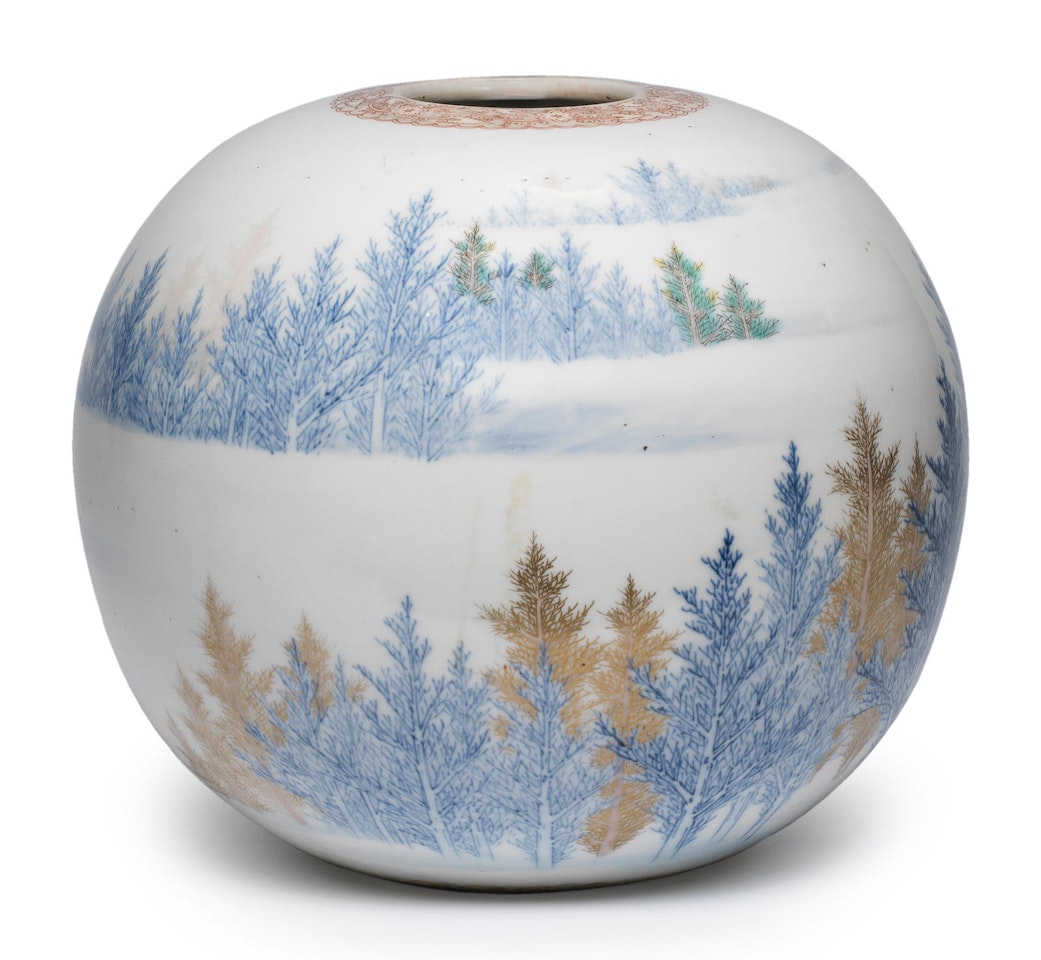 An Arita porcelain globular jar, By the Toteiko company by Anonymous