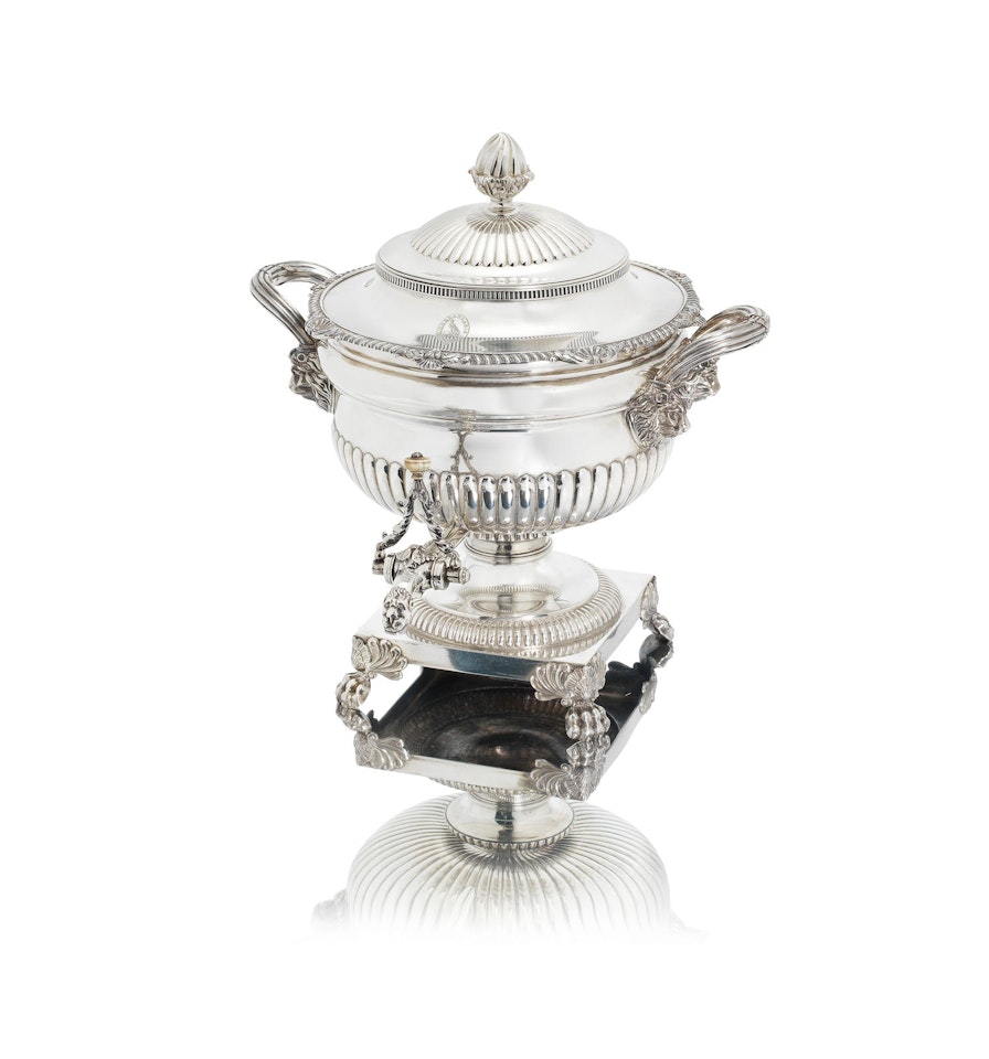A George III silver tea urn by William Eaton by Anonymous