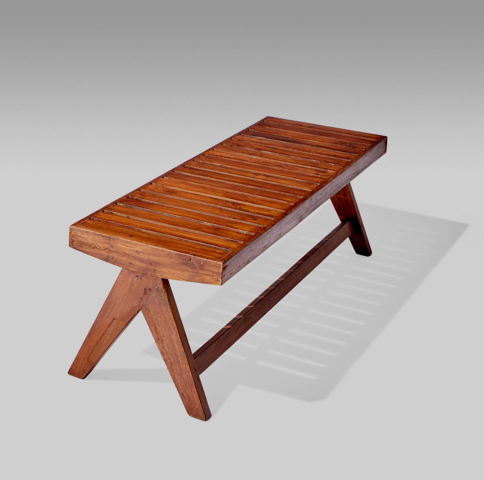 Slated Bench by Pierre Jeanneret