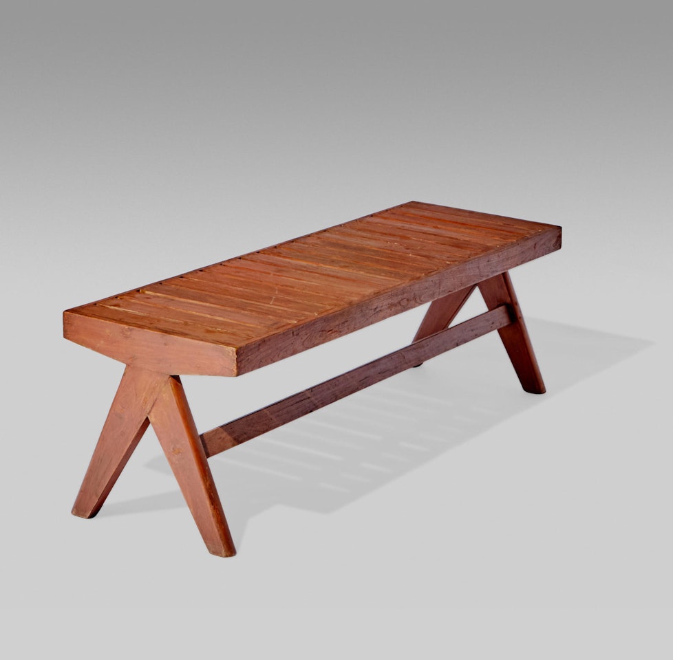 Slated Bench by Pierre Jeanneret