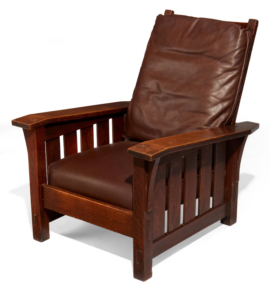 Drop-Arm Morris Chair by Gustav Stickley