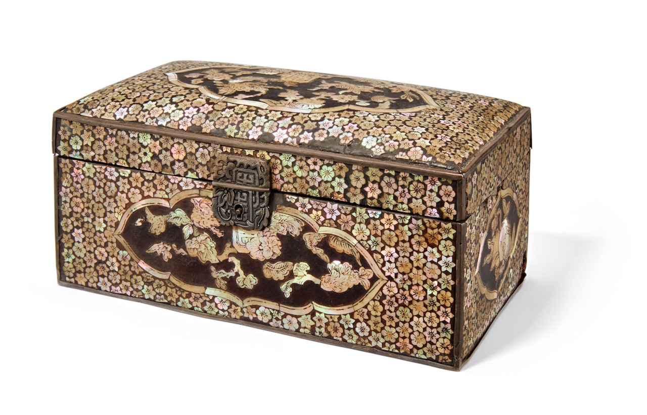A mother-of-pearl inlaid box by Anonymous
