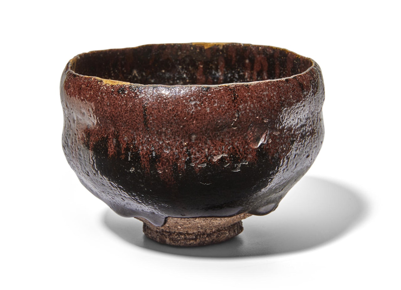 A Raku tea bowl by Anonymous
