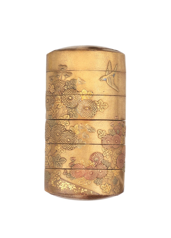 A gold-Lacquer five-case inro  by Anonymous