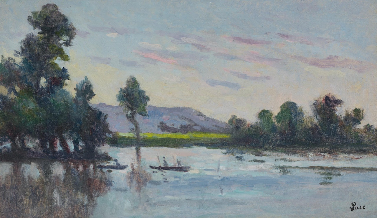 Rolleboise, Borde de Seine by Maximilien Luce