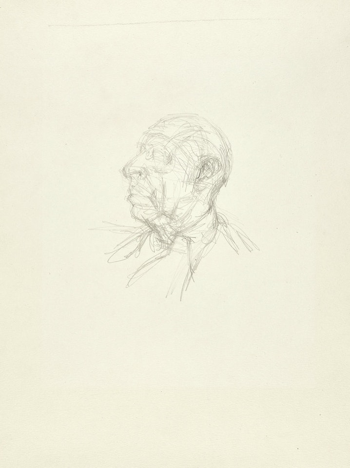 Igor Stravinsky (recto); Esquisse d'Igor Stravinsky (verso) by Alberto Giacometti