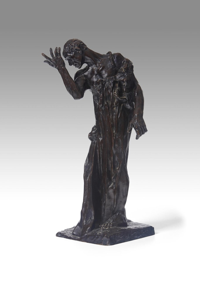 L'un des Bourgeois de Calais: Pierre de Wiessant, vêtu, réduction by Auguste Rodin