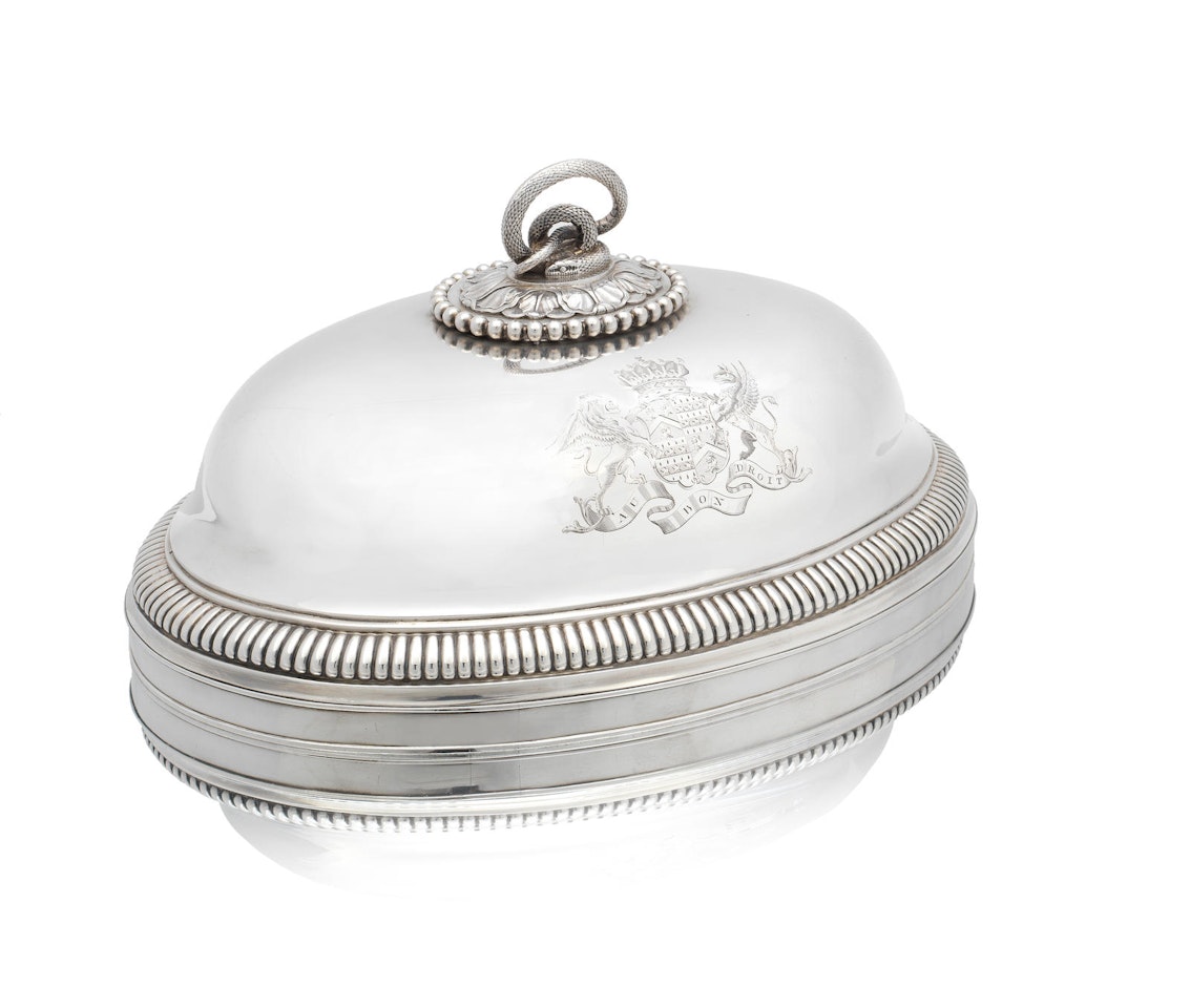 A George III silver dish cover from the Egremont Service by Anonymous