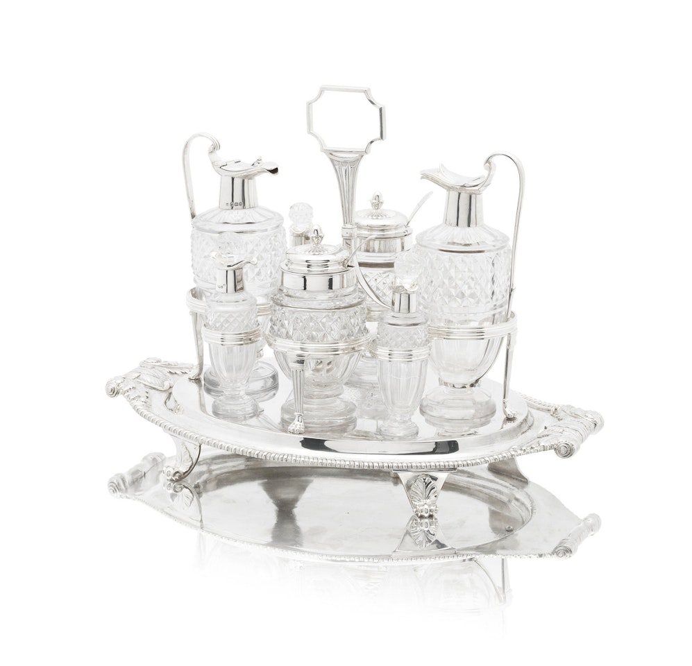 A George III silver cruet by Anonymous