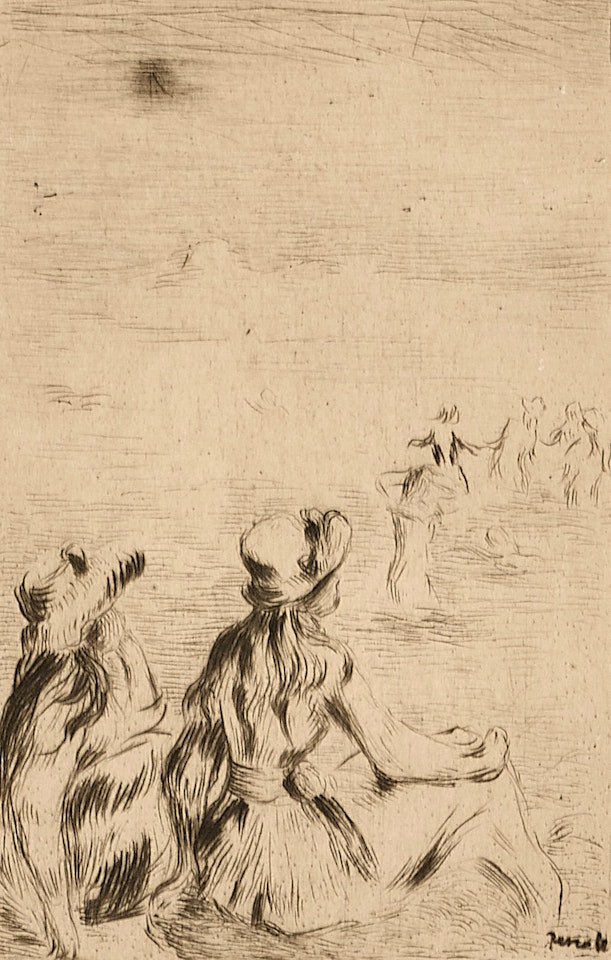 Sur la Plage à Berneval (D.5) by Pierre-Auguste Renoir