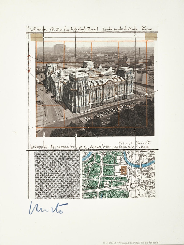 Wrapped Reichstag, Project for Berlin (2 works) by Christo