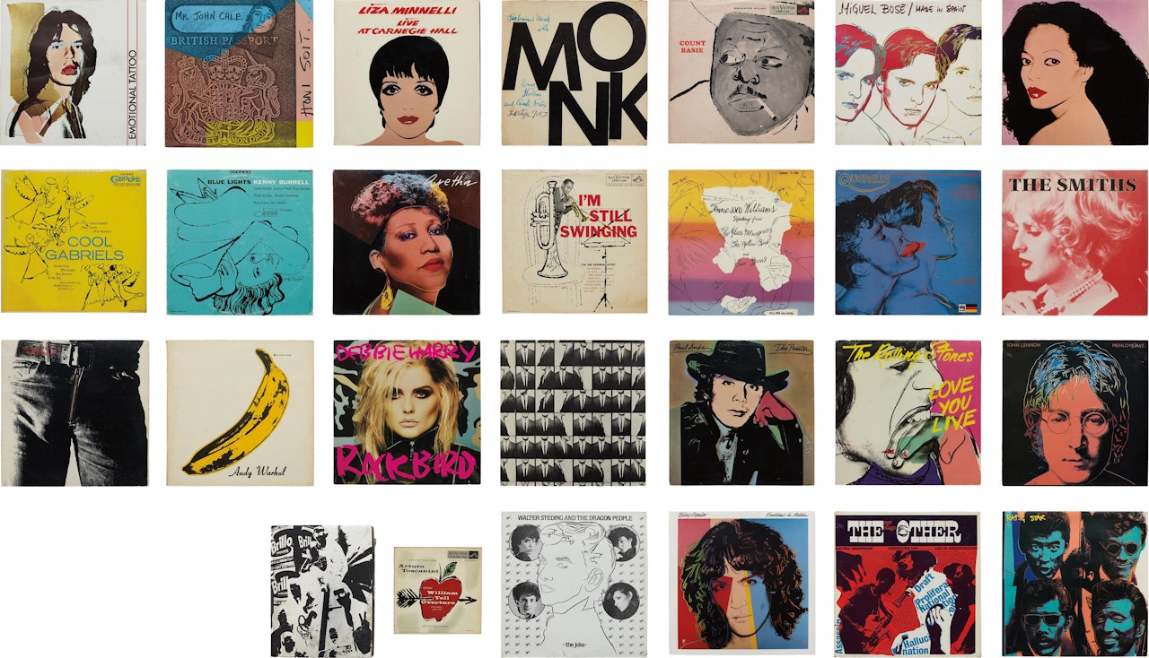 A Collection of Record Covers with Cover Art by Andy Warhol by Andy Warhol