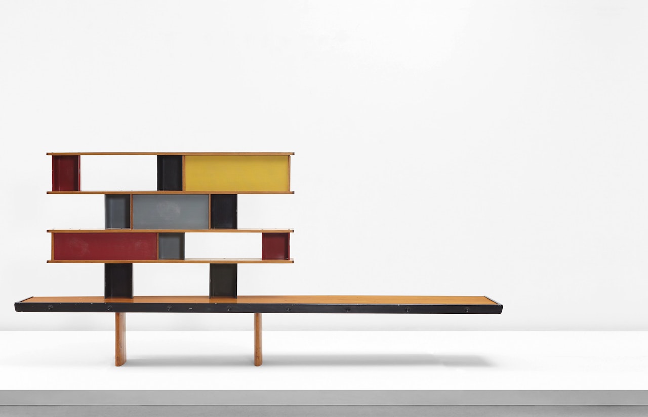 'Tunisie' bookcase, designed for the student rooms of La Maison de la Tunisie, Cité Internationale Universitaire de Paris by Charlotte Perriand