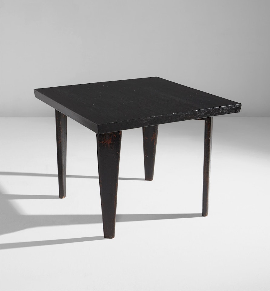 "Square" table, model no. PJ-TA-04-A, designed for the cafeterias and administrative buildings, Chandigarh by Pierre Jeanneret