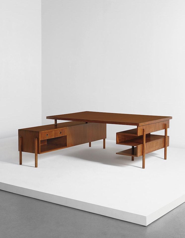 Demountable desk, model no. PJ-BU-16-A, designed for the Secretariat and administrative buildings, Chandigarh by Pierre Jeanneret