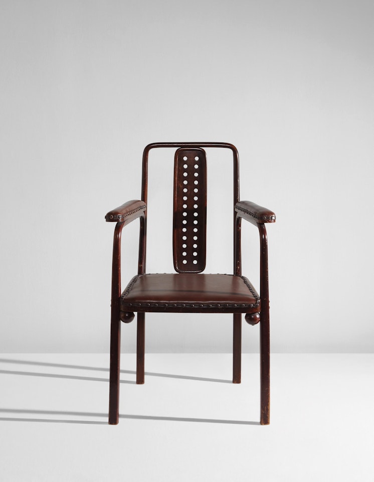 Armchair, designed for the Purkersdorf Sanatorium by Josef Hoffmann