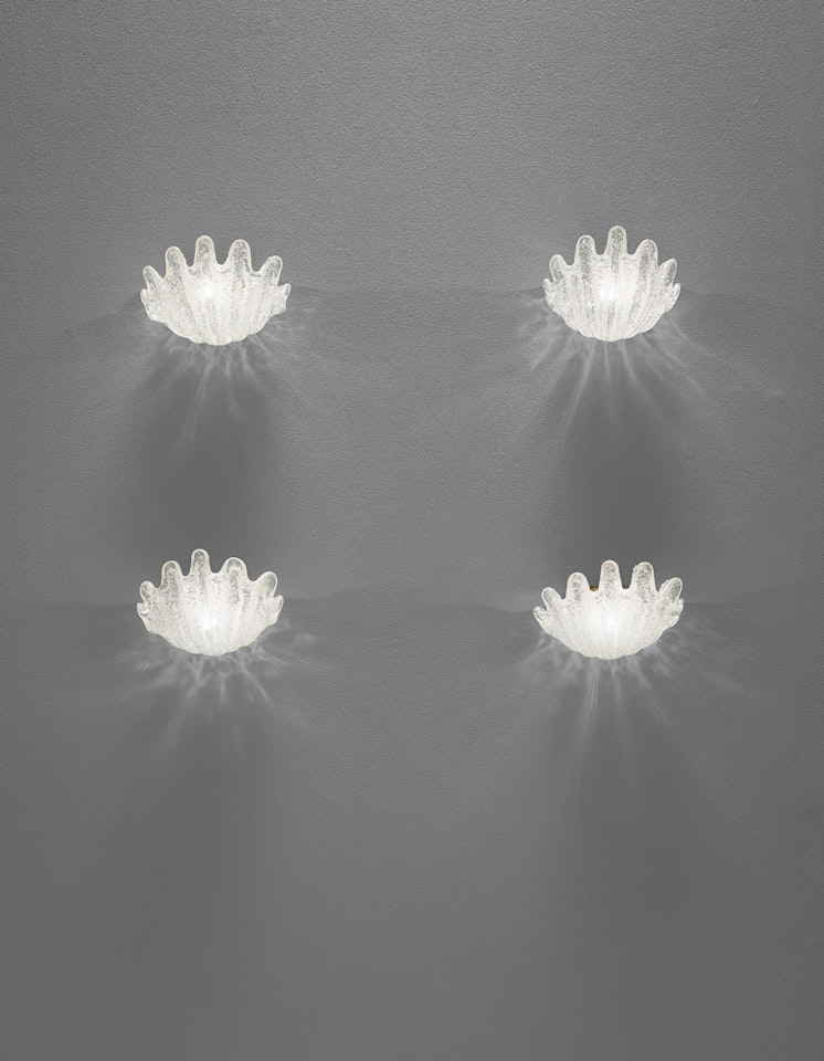 Set of four wall lights by Ercole Barovier
