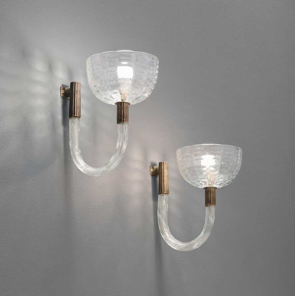 Pair of wall lights by Carlo Scarpa