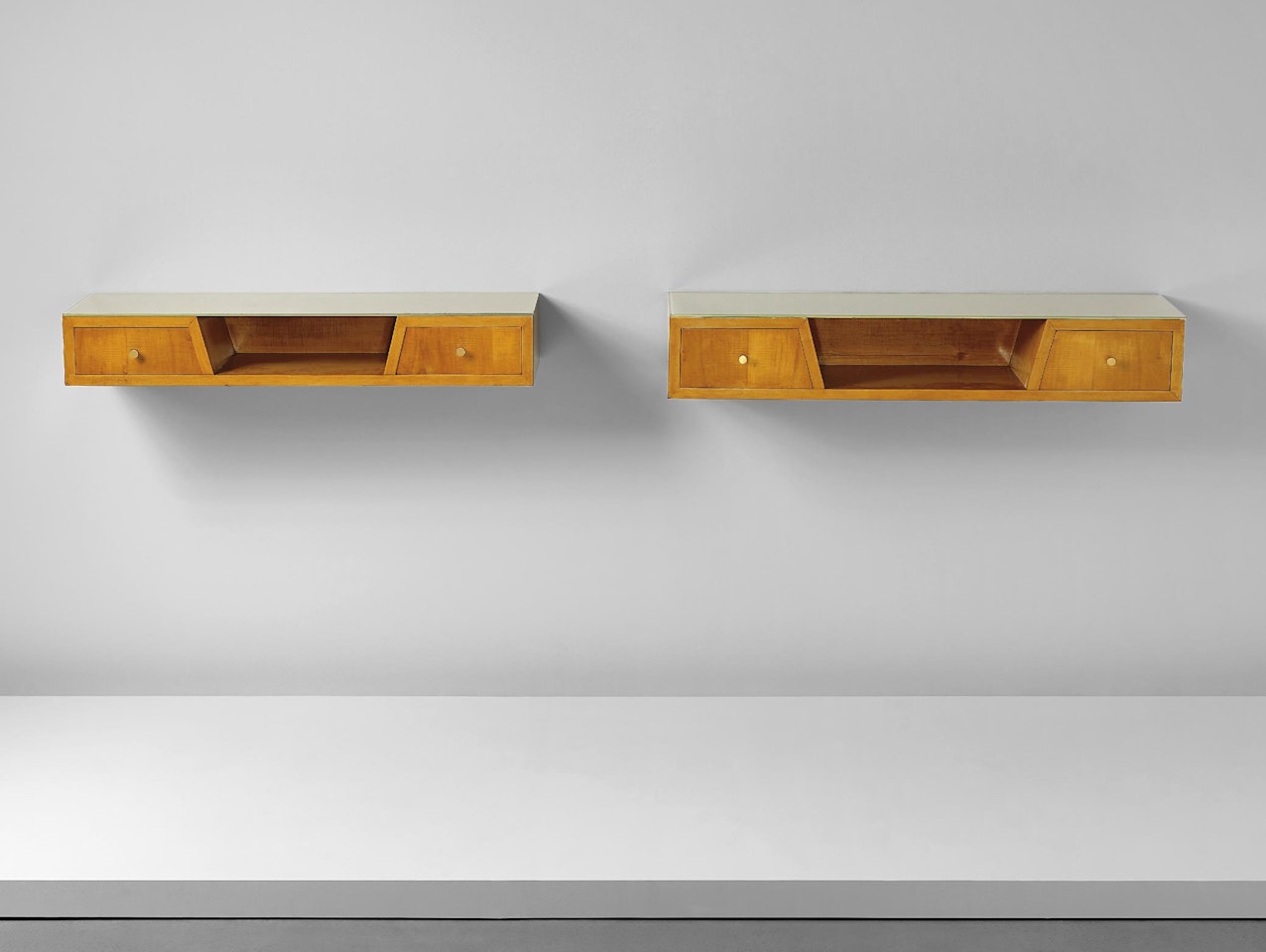 Two wall-mounted consoles by Gio Ponti