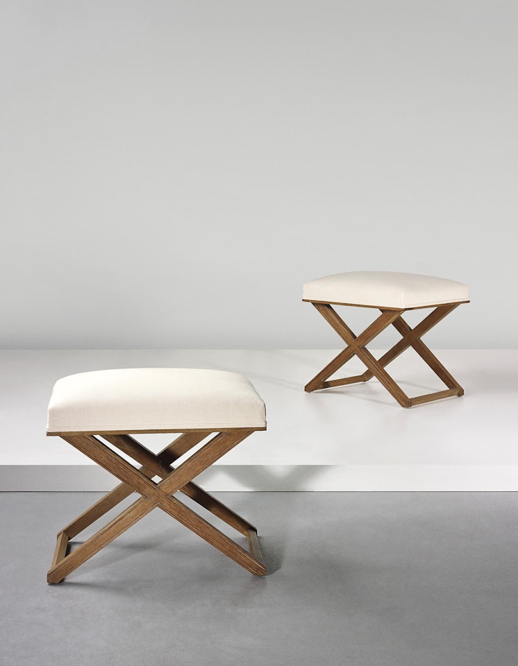 Pair of stools by Jean-Michel Frank