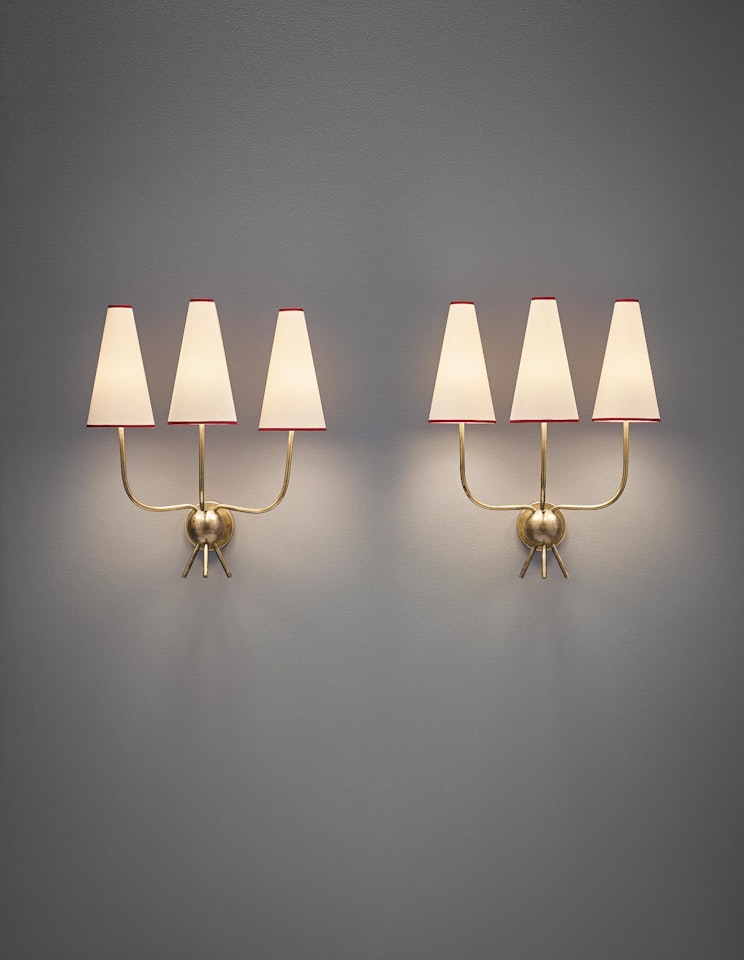 Pair of 'Hirondelle' wall lights by Jean Royere
