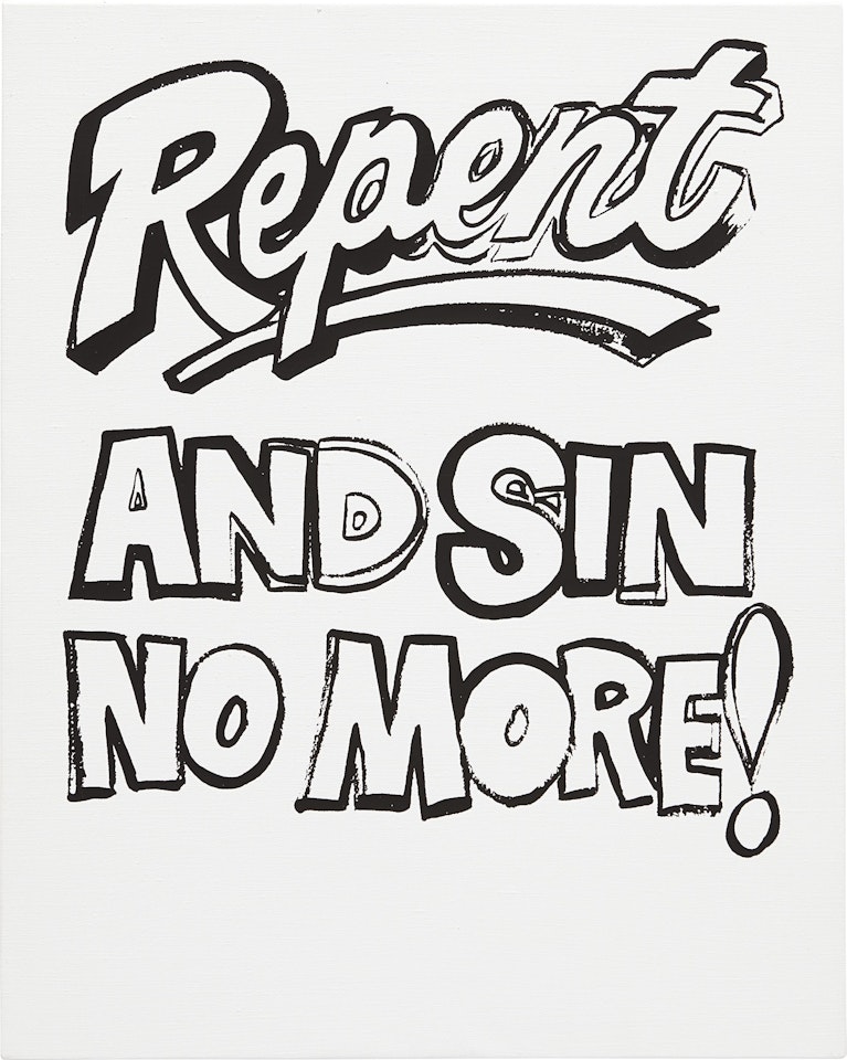 Repent and Sin No More! by Andy Warhol