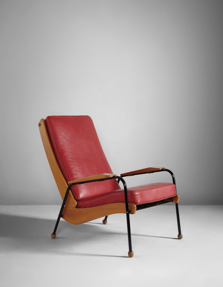 Rare 'Visiteur' armchair, model no. 350 by Jean Prouvé
