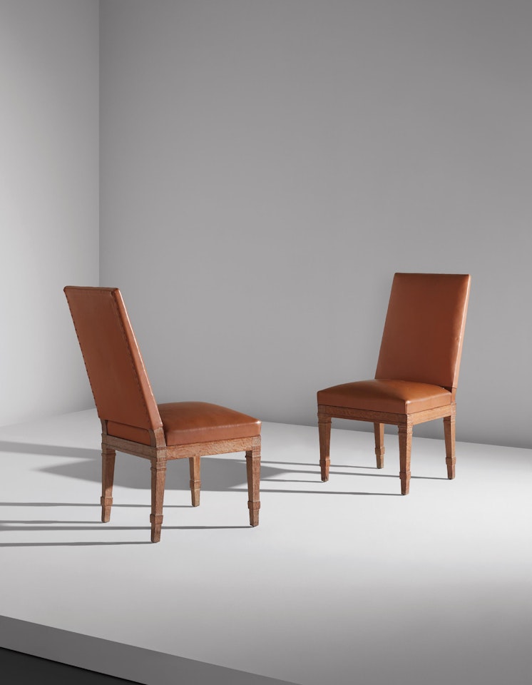 Important pair of side chairs, from the Jean-Pierre Guerlain apartment, Paris by Jean-Michel Frank