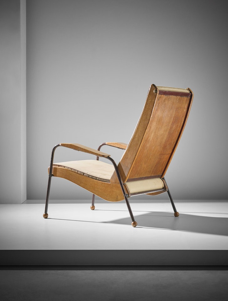 Rare 'Visiteur' armchair, type FV. 12 by Jean Prouvé