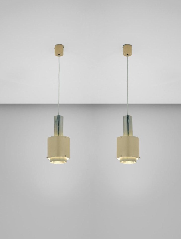 Pair of ceiling lights by Gino Sarfatti