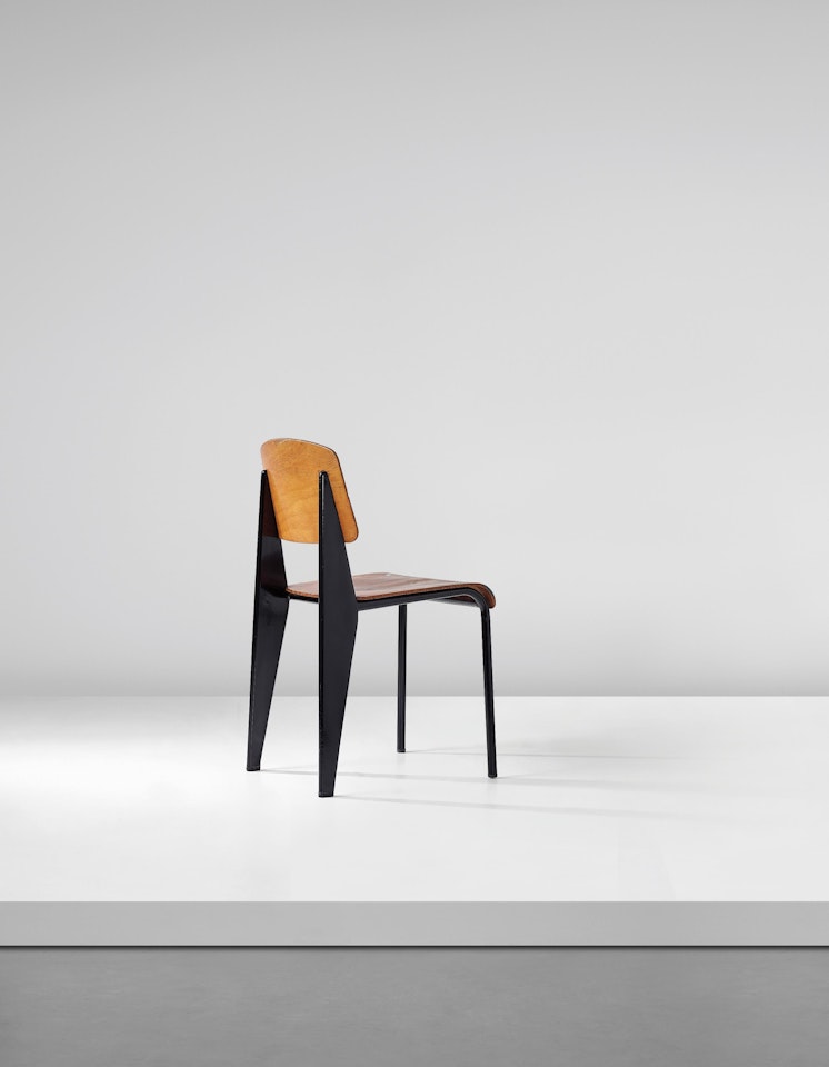 'Semi-metal' chair, model no. 305 by Jean Prouvé