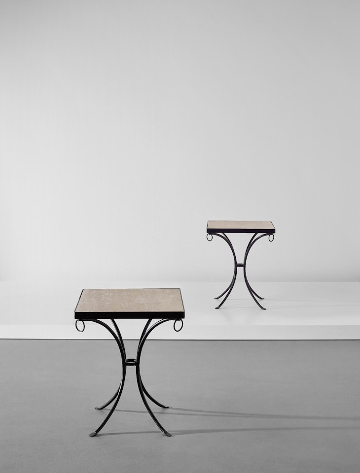 Pair of rare side tables by Jean-Michel Frank