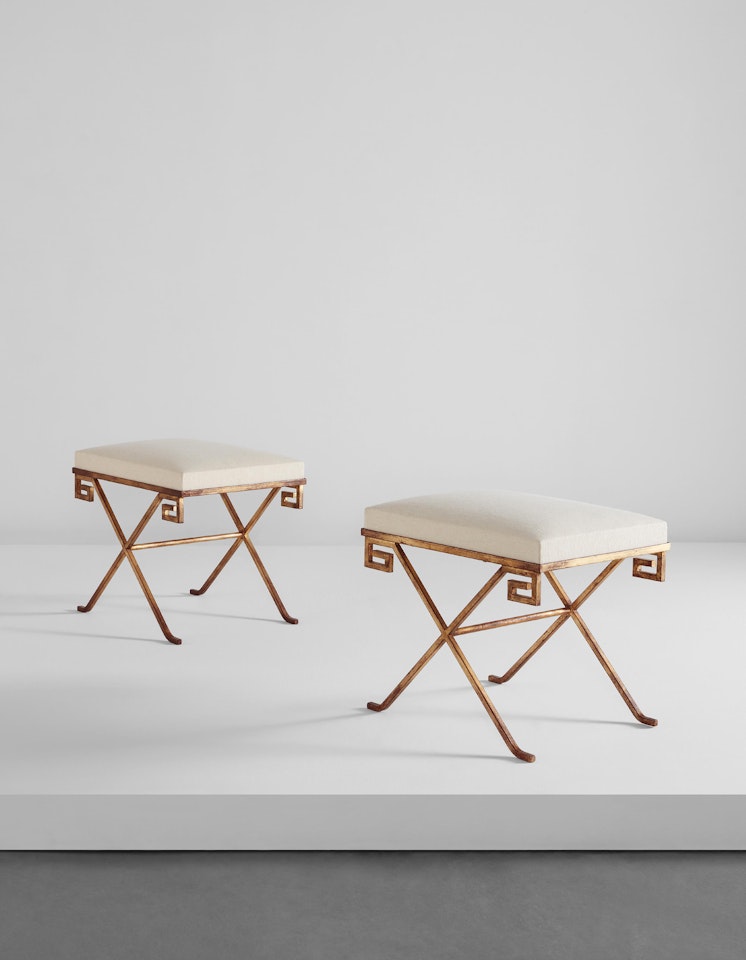Pair of tabourets by Jean-Michel Frank