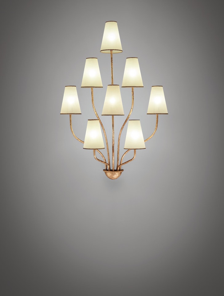 "Persane" eight-armed wall light by Jean Royere
