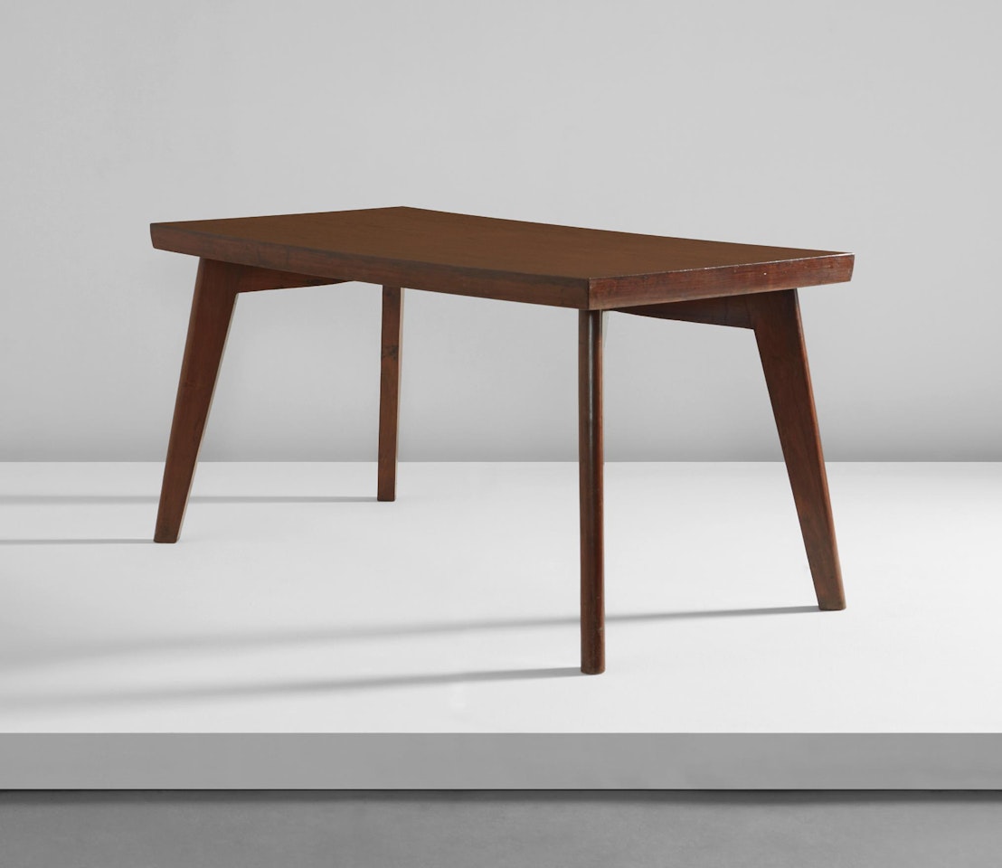 Dining table, model no. PJ-TA-01-A, designed for the Post-Graduate Institute cafeteria and private residences, Chandigarh by Pierre Jeanneret