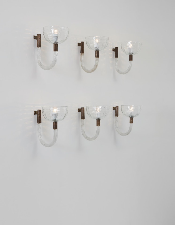 Set of six wall lights by Carlo Scarpa