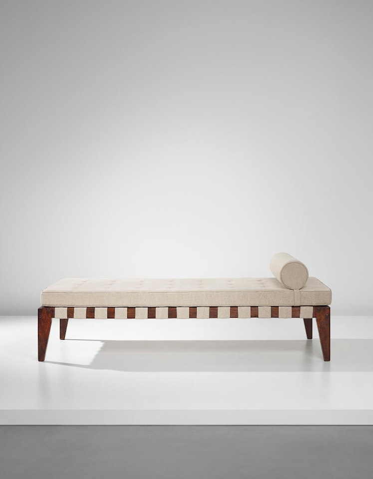 Demountable bed, model no. PJ-L-05-A, designed for the Members Legislative Assembly flats, Punjab University student halls and other residencies by Pierre Jeanneret