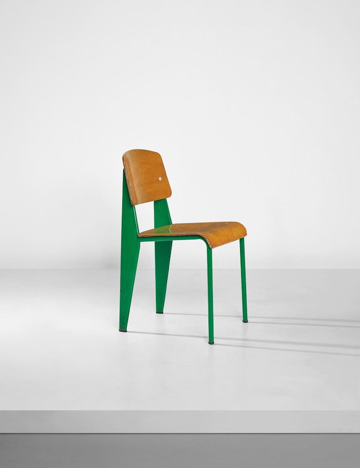 'Semi-metal' chair, model no. 305 by Jean Prouvé