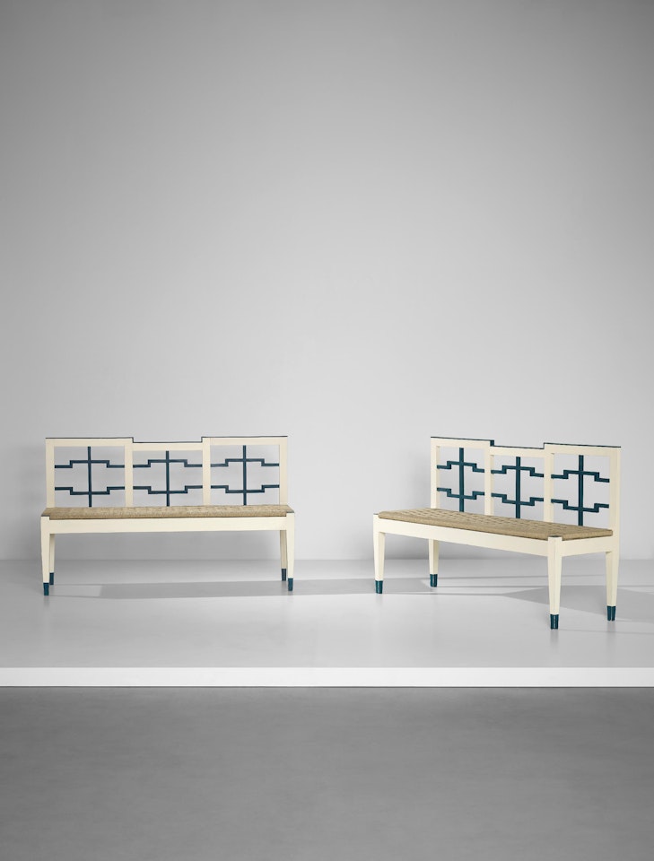 Pair of early benches by Gio Ponti