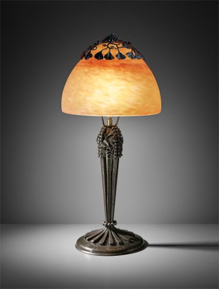 "Ginkgo" table lamp by Edgar Brandt