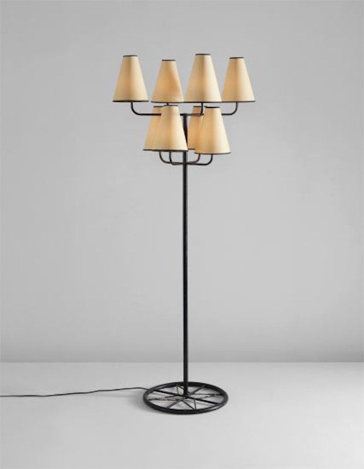 Eight-arm "Ski" floor lamp by Jean Royere