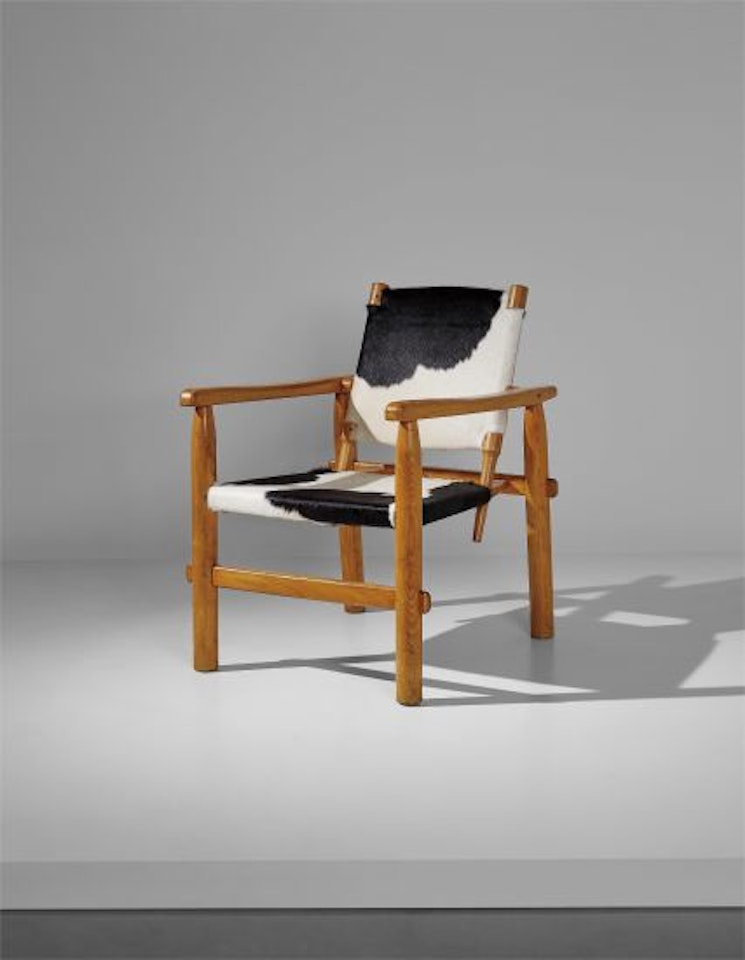 Rare "Calfskin" armchair by Charlotte Perriand